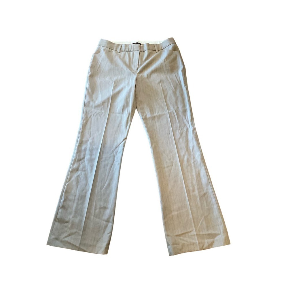 Dalia Collection Trousers Dress Pants Women 10 Beige Polyester Stretch High-Rise